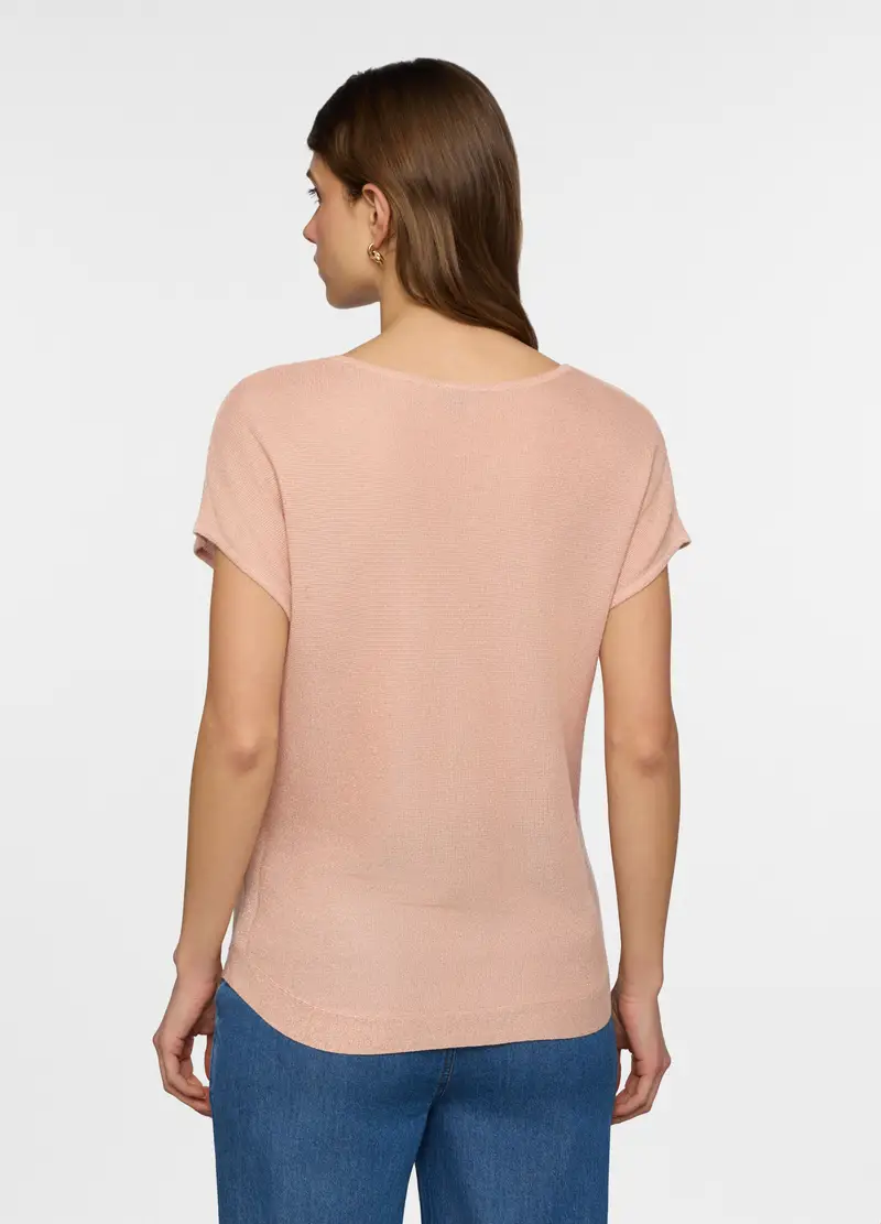 Girocollo Tricot Donna, Rosa corallo miniatura 2