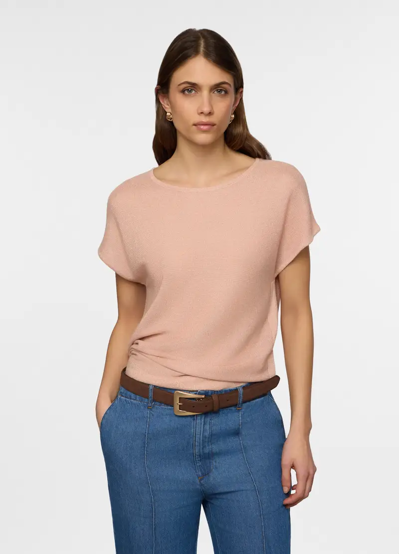 Girocollo Tricot Donna, Rosa corallo