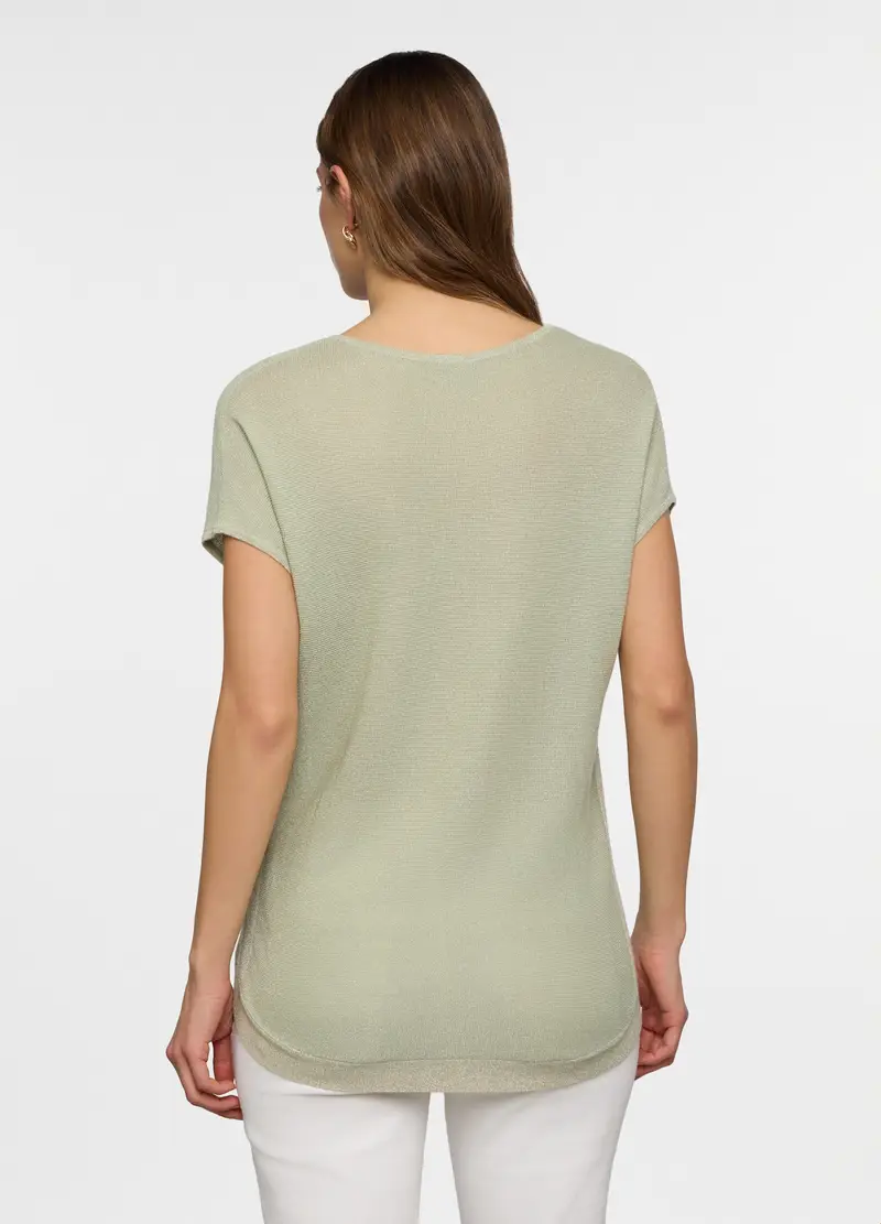 Girocollo Tricot Donna, Verde salvia miniatura 2