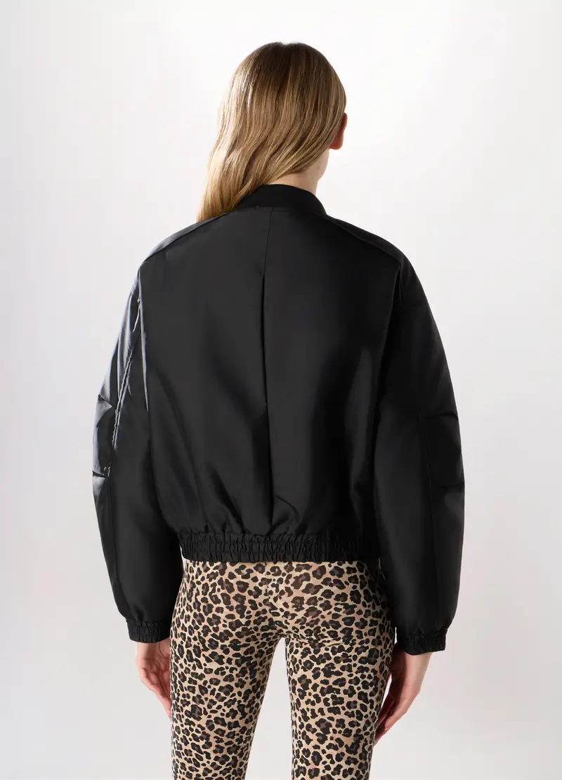 Giubbino Bomber Donna, Nero miniatura 2