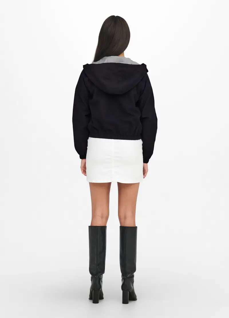 Giubbino Con Cappuccio Donna, Unisex, Nero miniatura 2