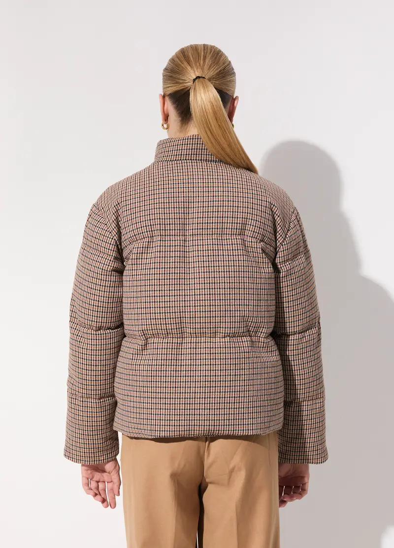 Giubbino Imbottito A Collo Alto Donna, Unisex, Marrone chiaro miniatura 3