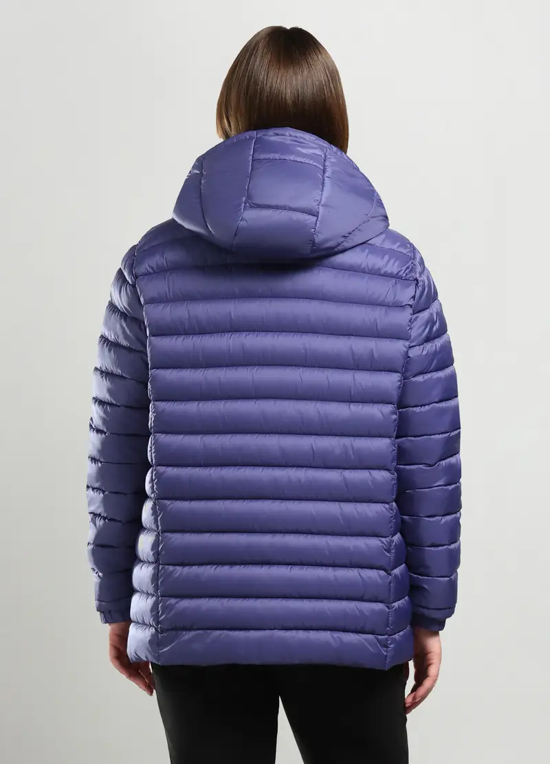 Giubbino Imbottito Con Cappuccio Donna Curvy, Viola lavanda miniatura 2