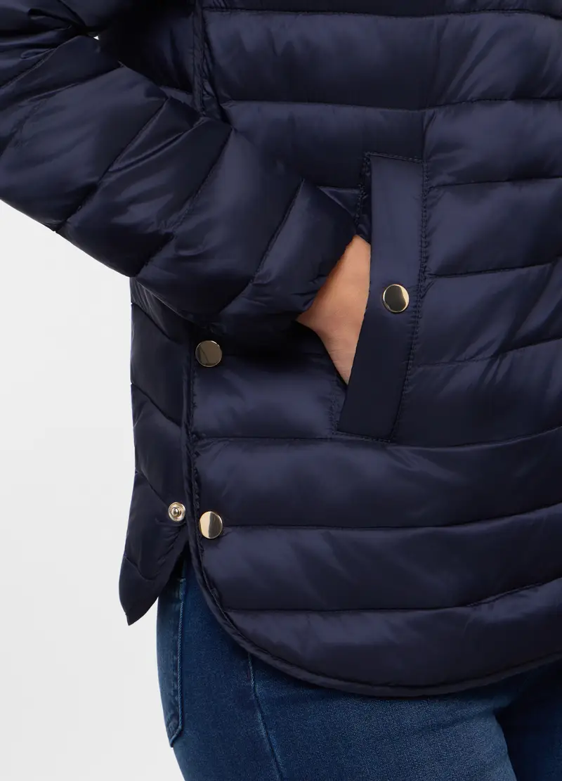 Giubbino Imbottito Donna, Blu navy miniatura 3
