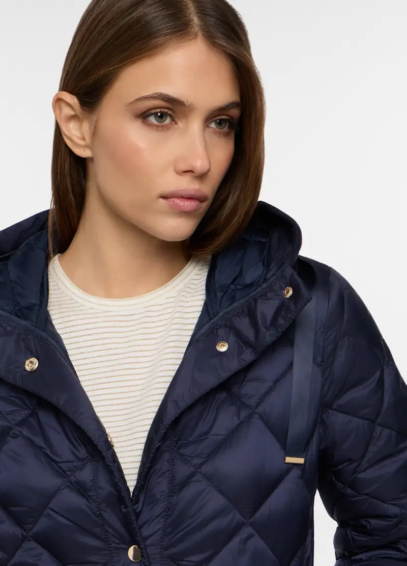 Giubbino Imbottito Donna, Blu navy miniatura 3
