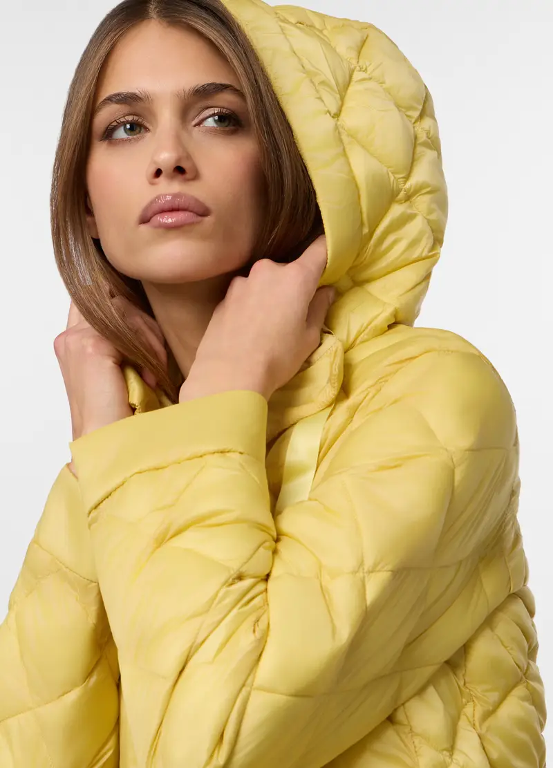 Giubbino Imbottito Donna, Giallo chiaro miniatura 3
