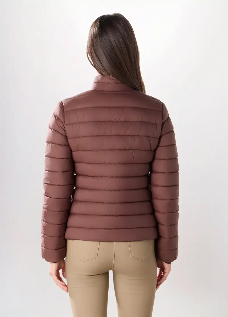 Giubbino Imbottito Donna, Marrone scuro miniatura 2