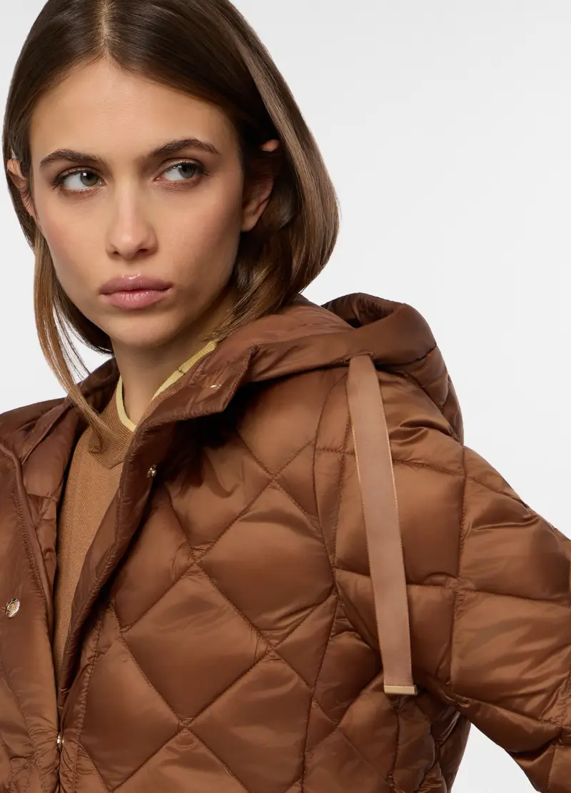 Giubbino Imbottito Donna, Marrone scuro miniatura 3