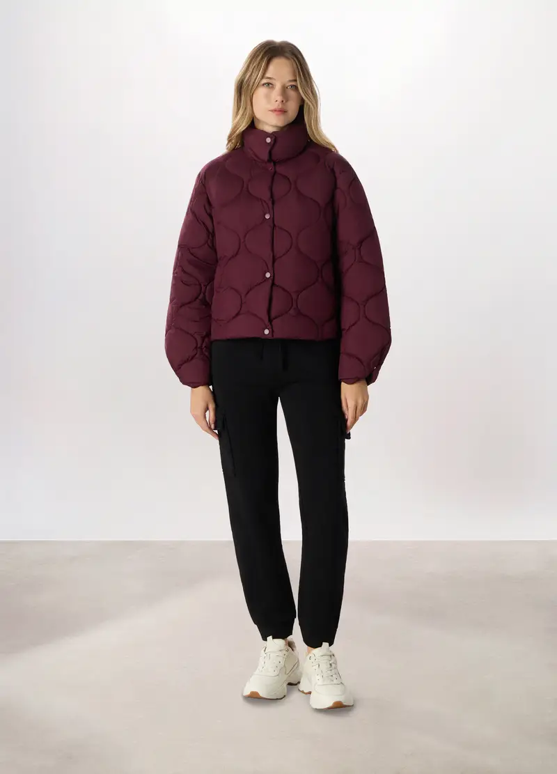 Giubbino Imbottito Donna, Rosso scuro
