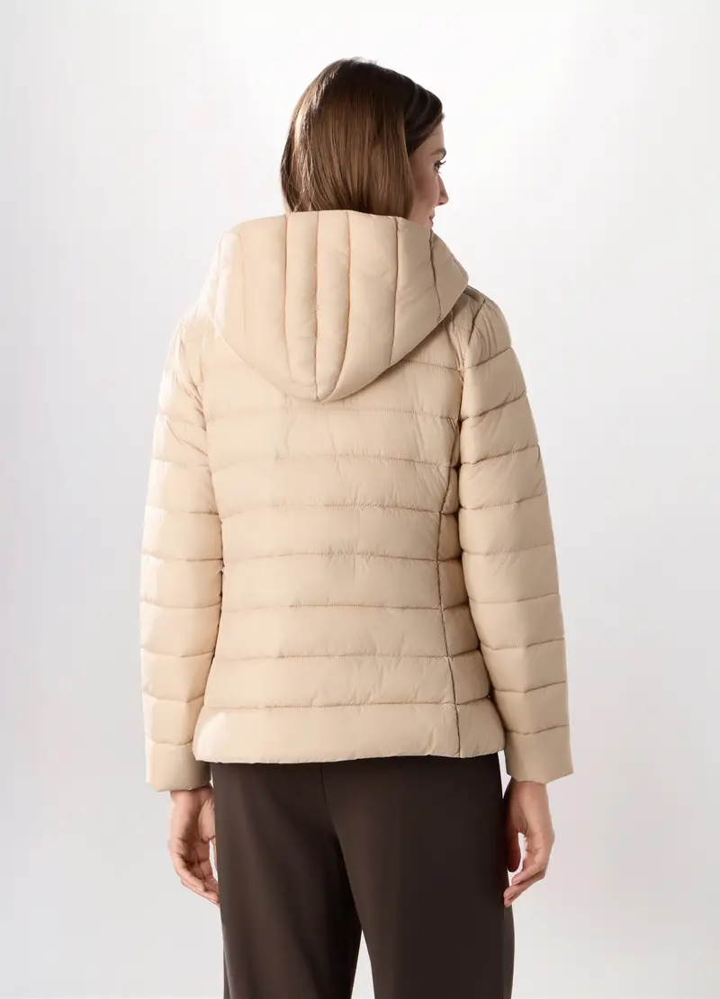 Giubbino Imbottito Doppiopetto Donna, Bianco/Beige miniatura 2