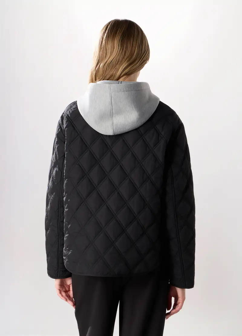 Giubbino Imbottito Leggero Donna, Nero miniatura 2