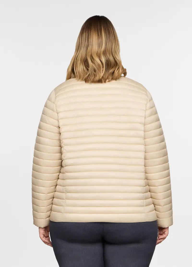 Giubbino Imbottito Regular Fit Donna Curvy, Bianco avorio miniatura 2