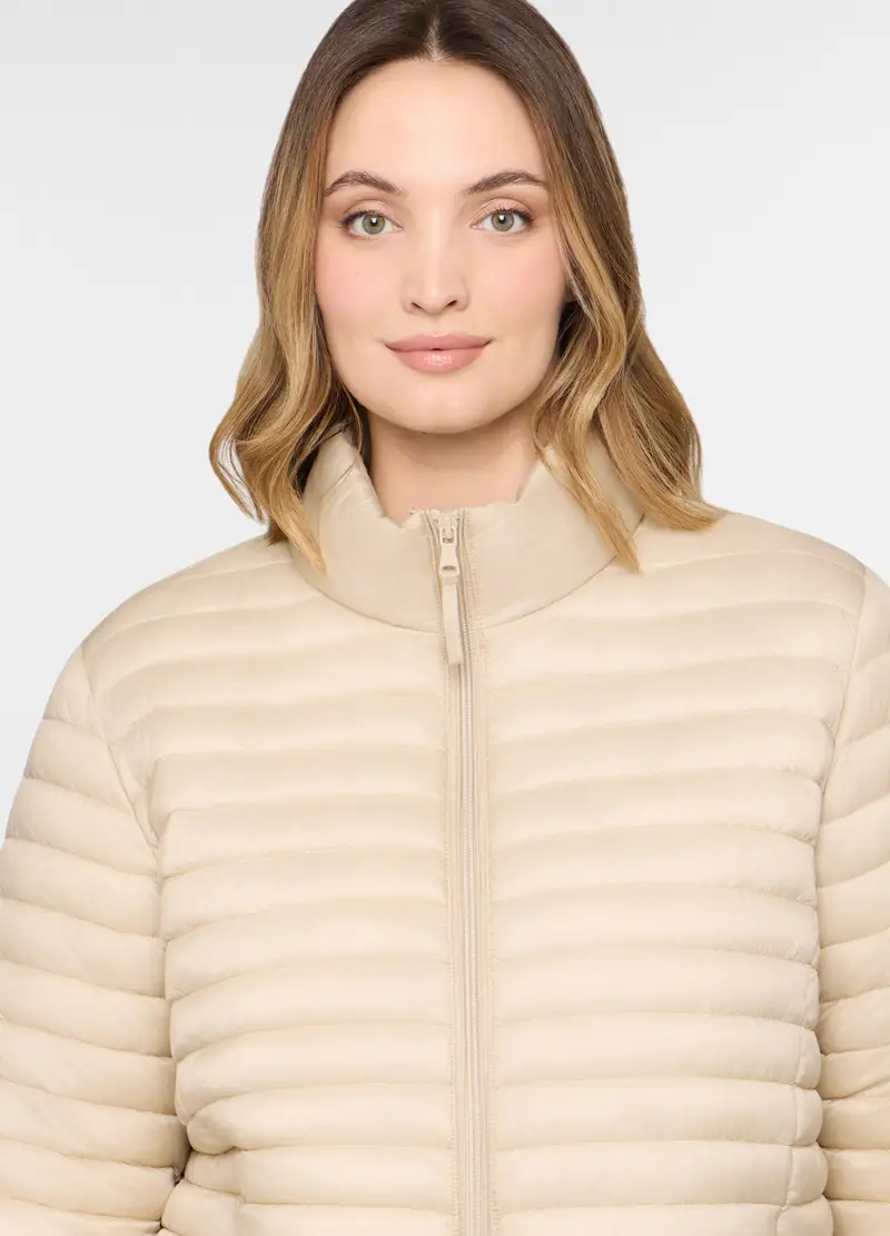 Giubbino Imbottito Regular Fit Donna Curvy, Bianco avorio miniatura 3