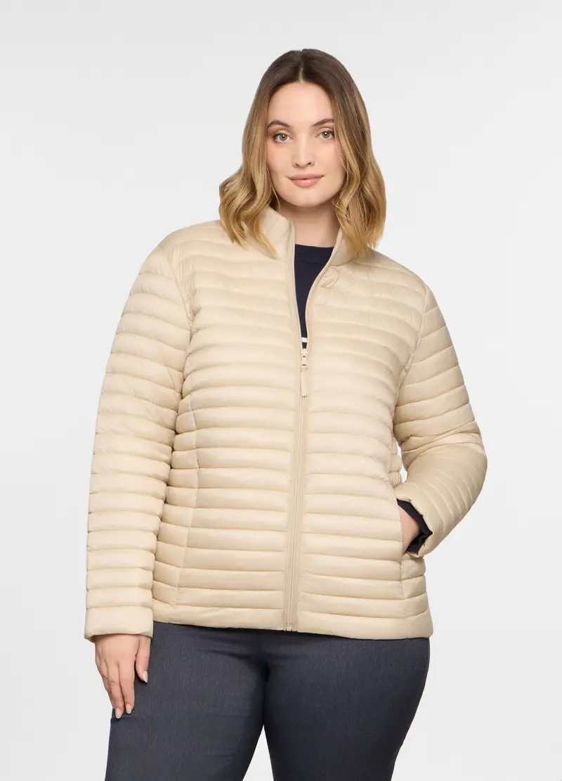 Giubbino Imbottito Regular Fit Donna Curvy, Bianco avorio