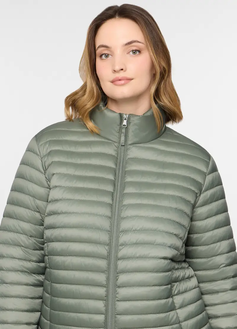 Giubbino Imbottito Regular Fit Donna Curvy, Verde oliva miniatura 3