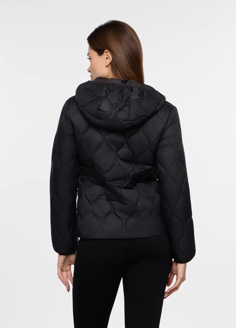 Giubbino Imbottito Trapuntato Donna, Nero miniatura 2