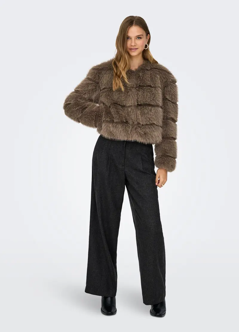Giubbino In Eco Fur Donna, Unisex, Marrone chiaro miniatura 3
