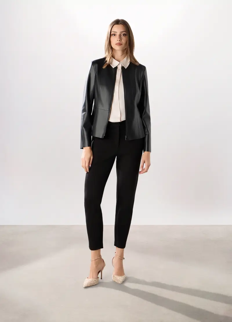 Giubbino In Ecopelle Donna, Nero