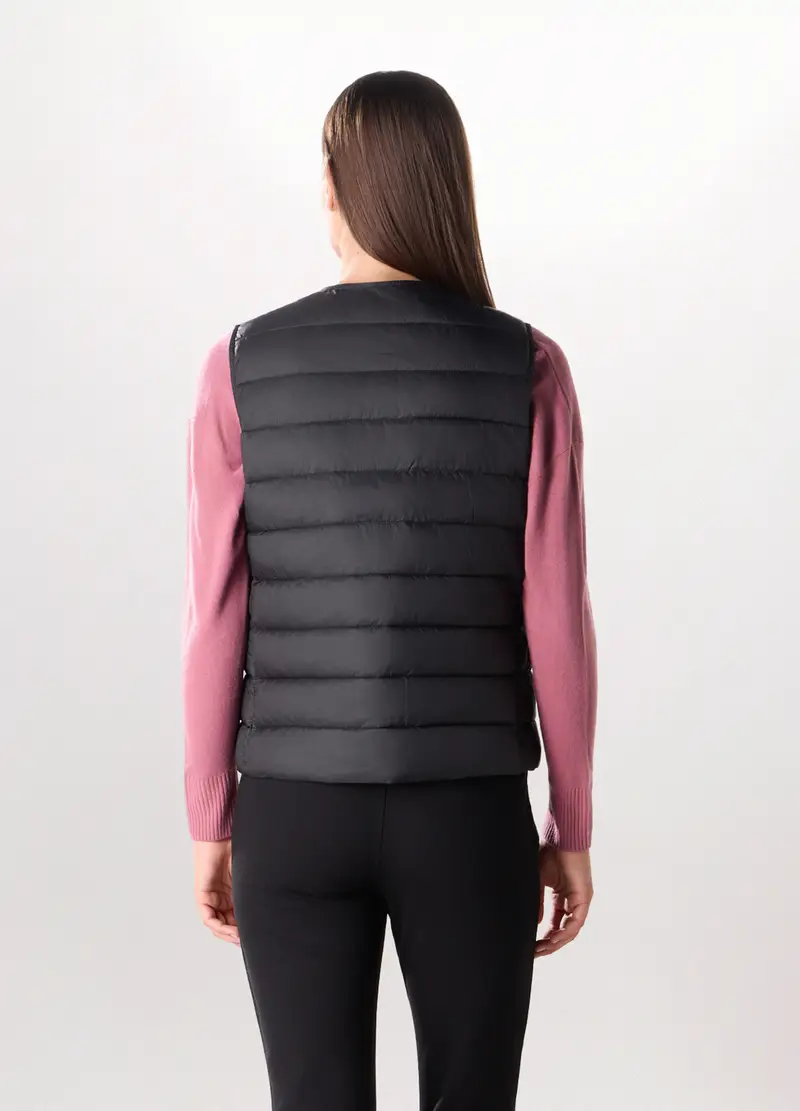 Giubbino Smanicato Donna, Nero miniatura 2