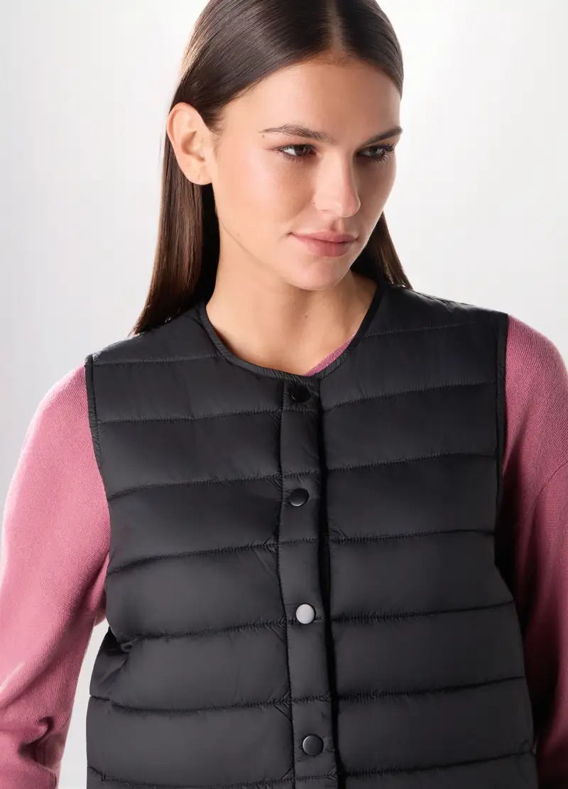 Giubbino Smanicato Donna, Nero miniatura 3