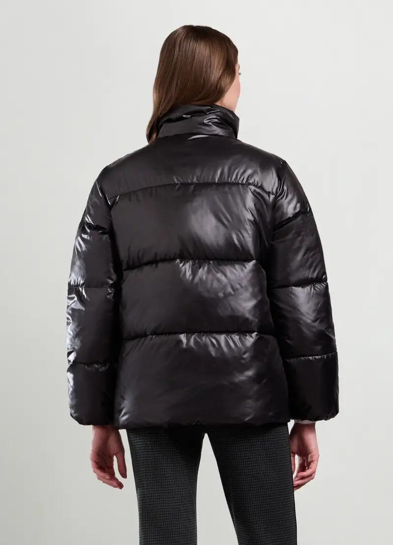 Giubbotto Imbottito Donna, Nero grafite miniatura 2