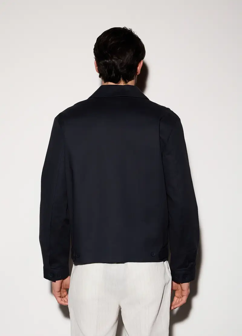 Giubbotto In Cotone Stretch Uomo, Nero miniatura 2