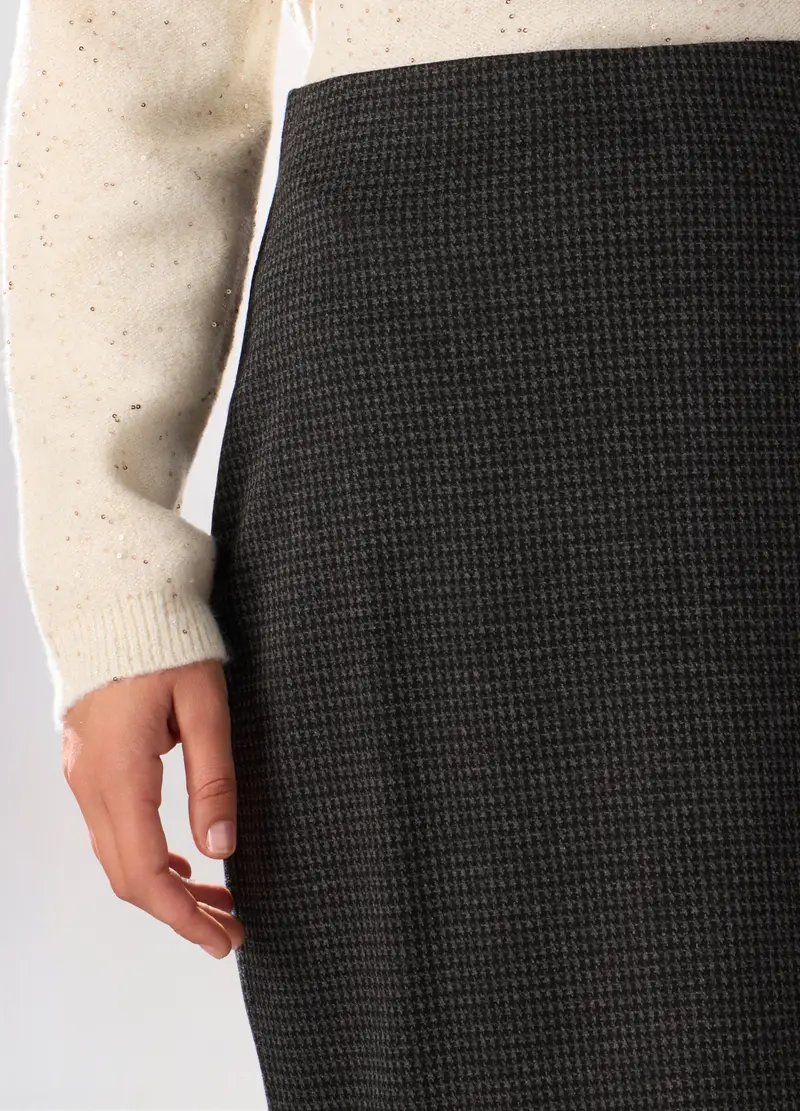 Upim, Gonna Corta A Tubino Misto Viscosa Donna, Nero/Grigio, Taglia: M miniatura 2