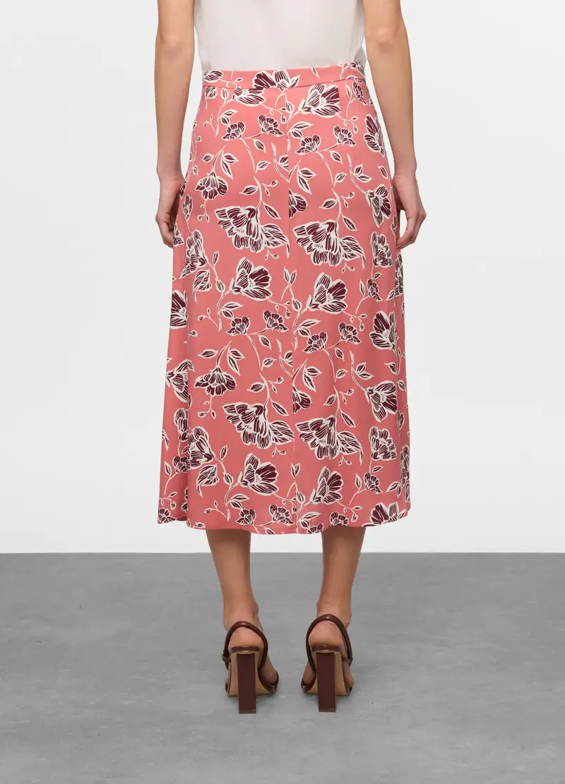 Gonna Lunga A Portafoglio Donna, Rosa corallo miniatura 2