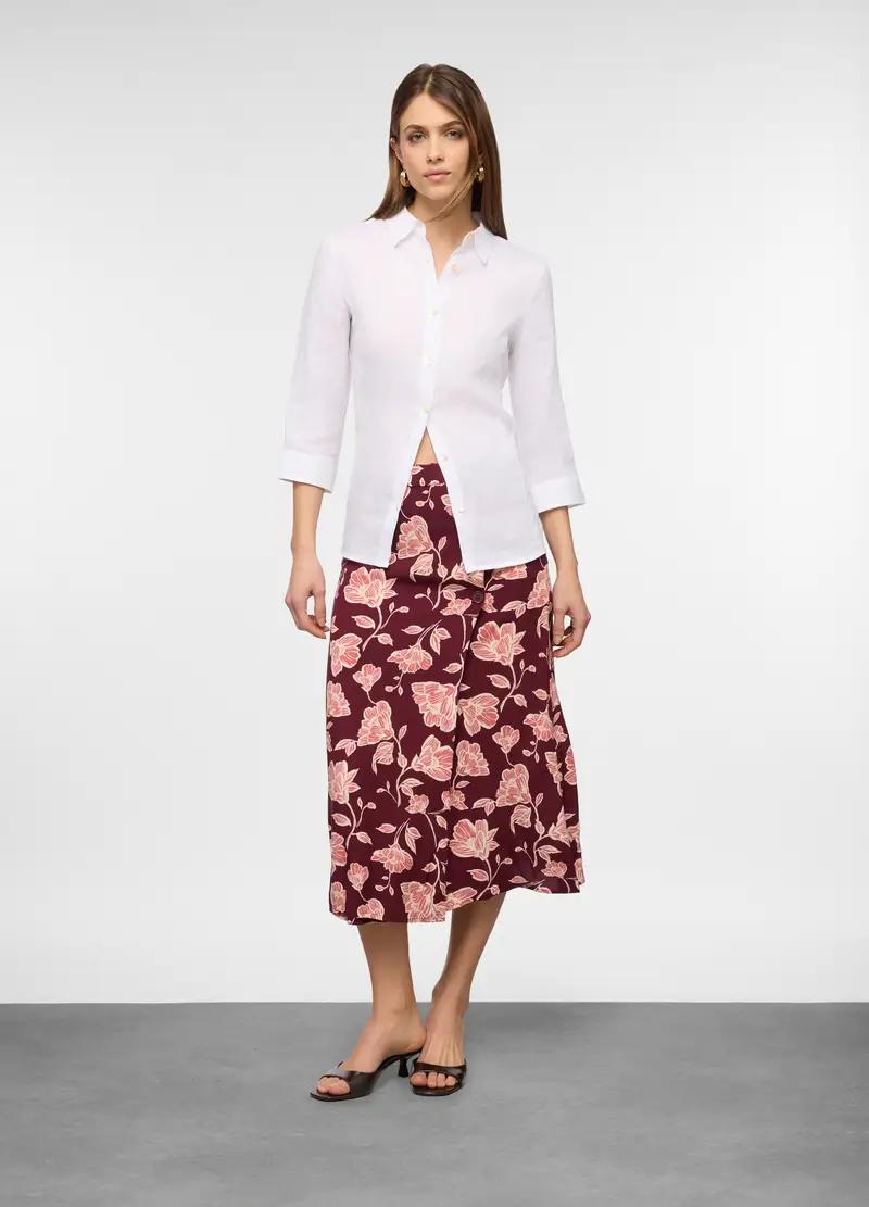 Gonna Lunga A Portafoglio Donna, Rosso burgundy