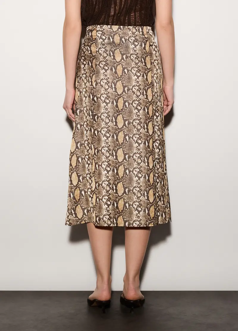 Gonna Lunga In Raso Donna, Unisex, Beige chiaro miniatura 3