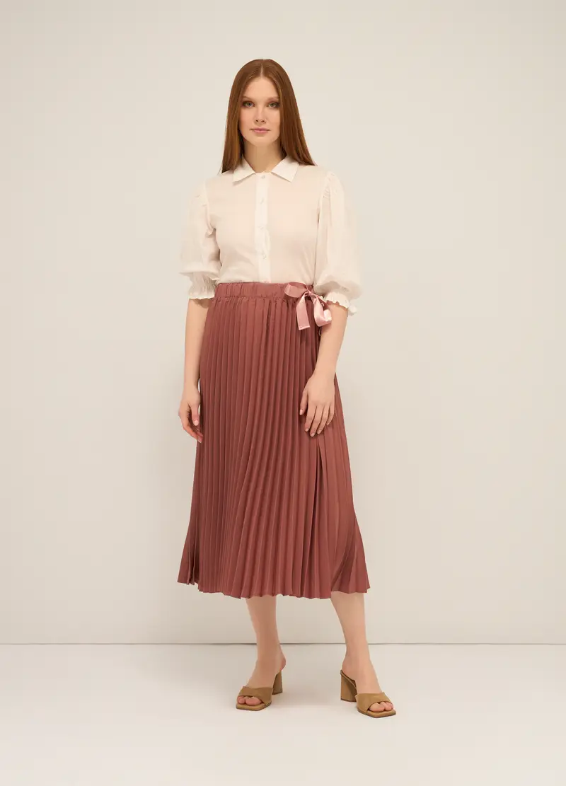 Upim, Gonna Lunga Plissettata Donna, Rosa scuro, Taglia: XS