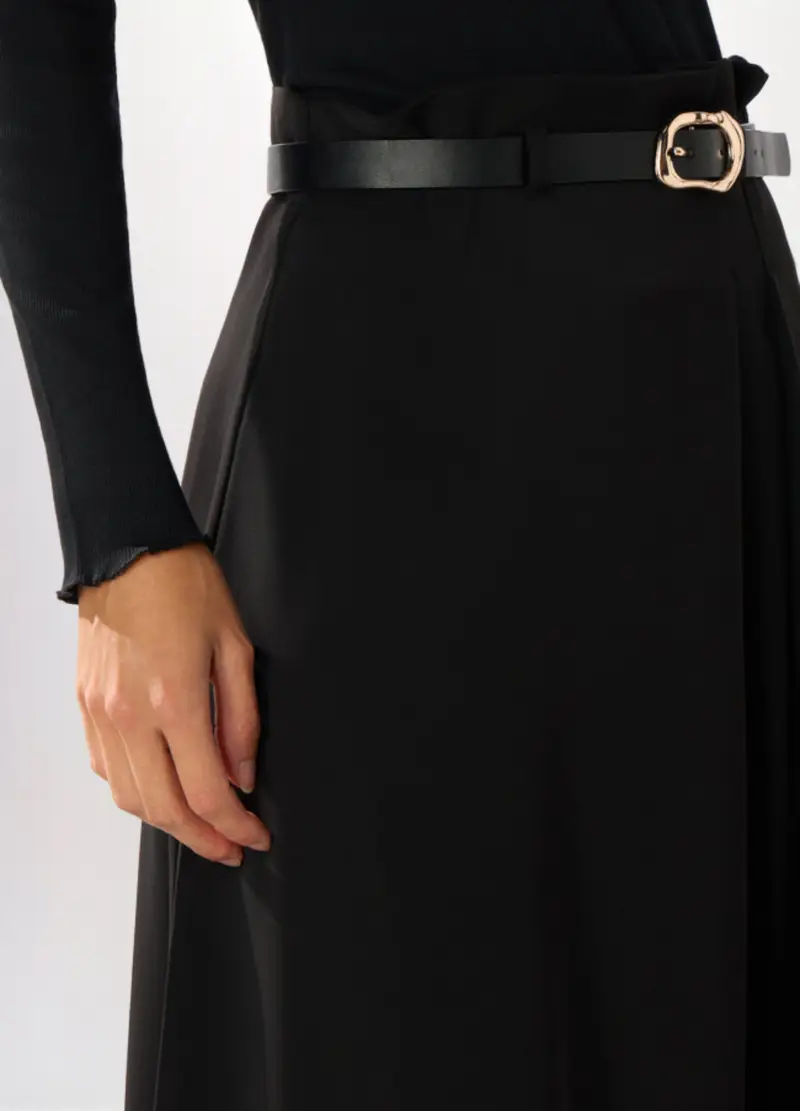 , Gonna Midi Donna, Nero miniatura 3