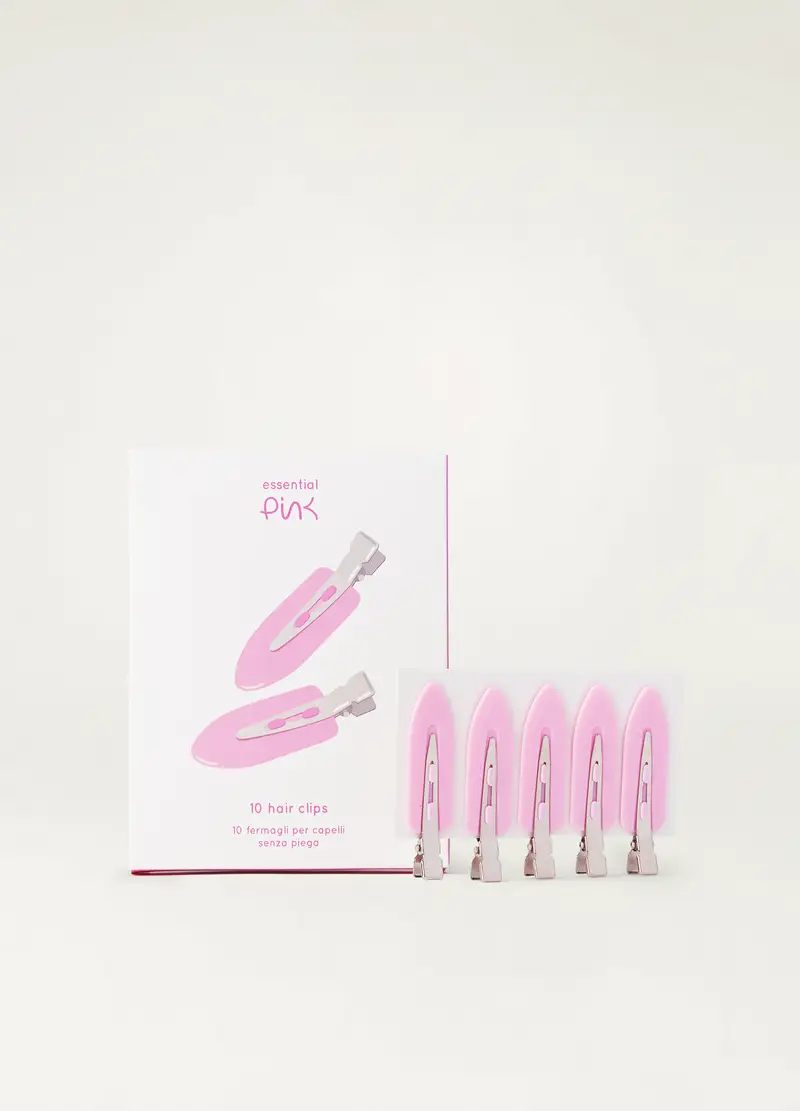 Hair Clips 10pz, Donna, Rosa miniatura 2