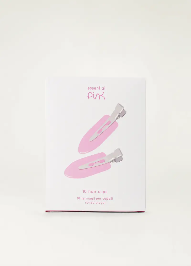 Hair Clips 10pz, Donna, Rosa