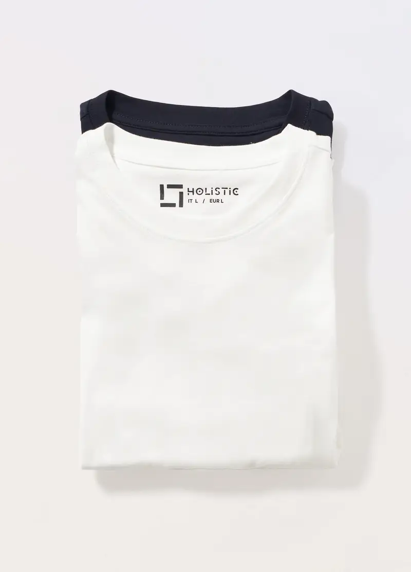 UPIM HB, 2 Pack Magliette Intime A Maniche Corte In Puro Cotone Uomo, Unisex, Multicolor, Taglia: S