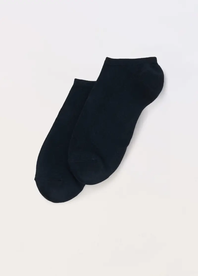 UPIM HB, 3 Pack Calzini Sneaker In Cotone Stretch Tinta Unita, Uomo, Blu petrolio, Taglia: 38-42