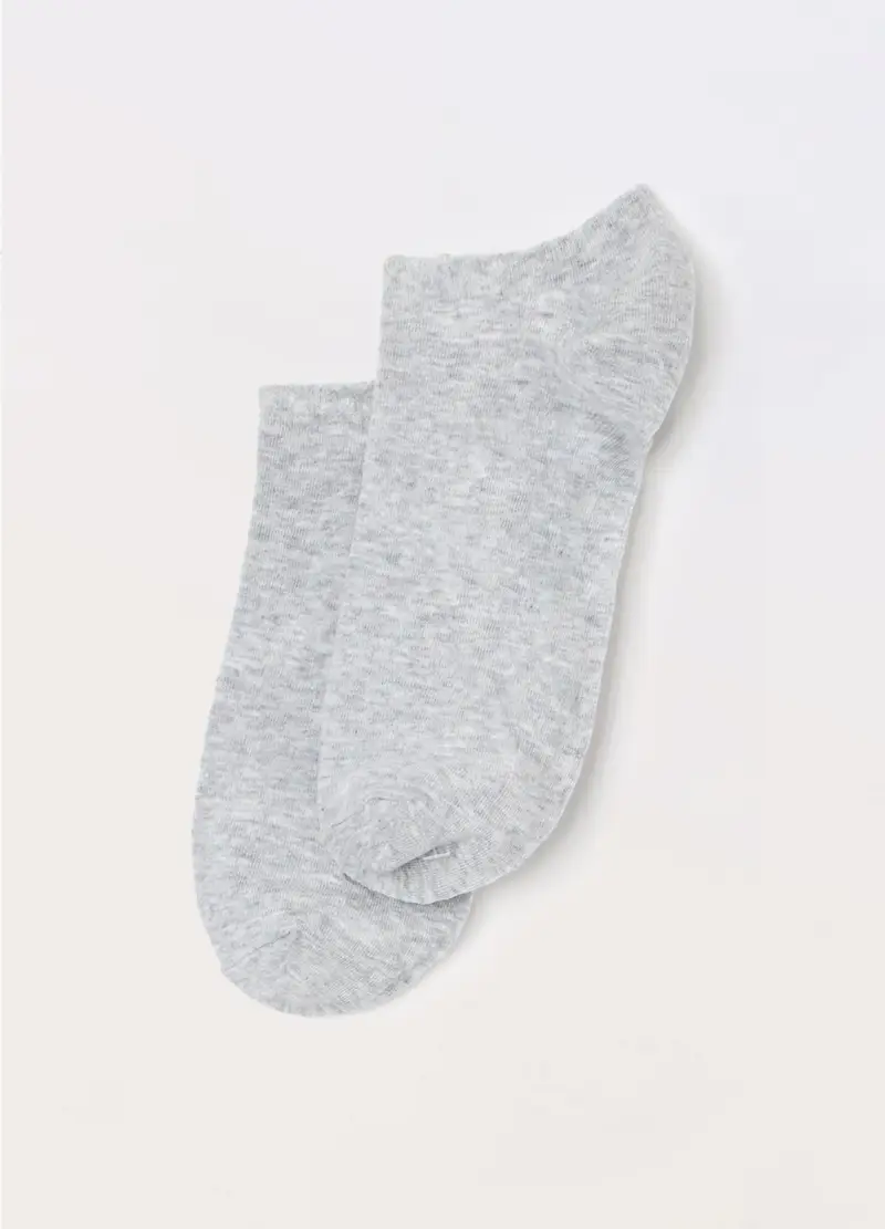 UPIM HB, 3 Pack Calzini Sneaker In Cotone Stretch Uomo, Grigio chiaro melange, Taglia: 43-46