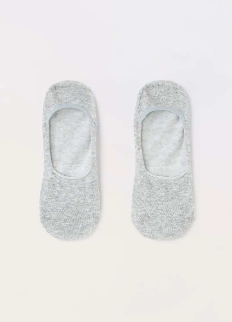 UPIM HB, 3 Pack Fantasmini Invisibili In Cotone Stretch Uomo, Grigio melange, Taglia: 38-42