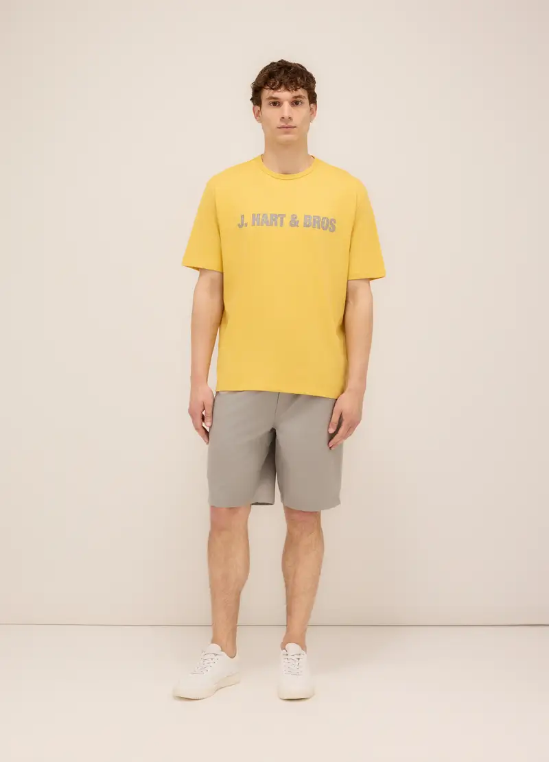 Bermuda Chino In Misto Cotone Uomo, Grigio cemento