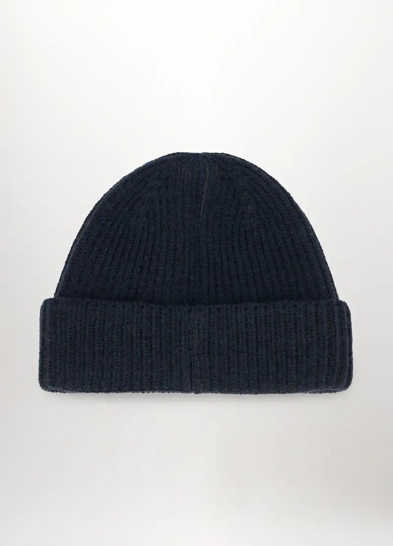 Berretto A Coste Bicolore Uomo, Blu/Grigio miniatura 2