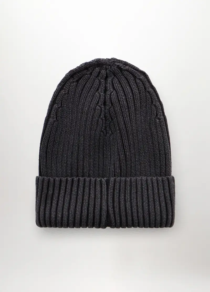 Berretto A Coste In Puro Cotone Uomo, Grigio antracite miniatura 2