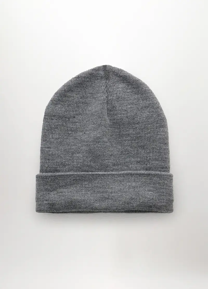Berretto In Maglia Con Risvolto Uomo, Grigio chiaro melange