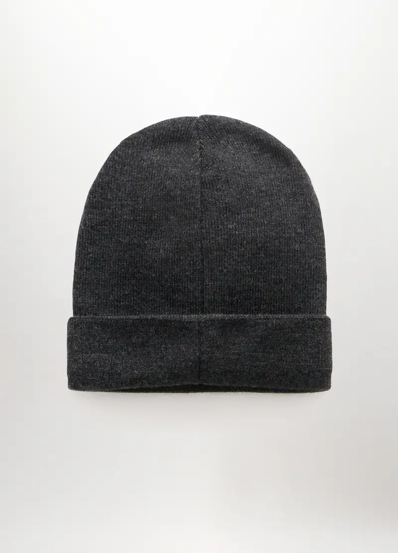 Berretto In Maglia Con Risvolto Uomo, Grigio scuro miniatura 2