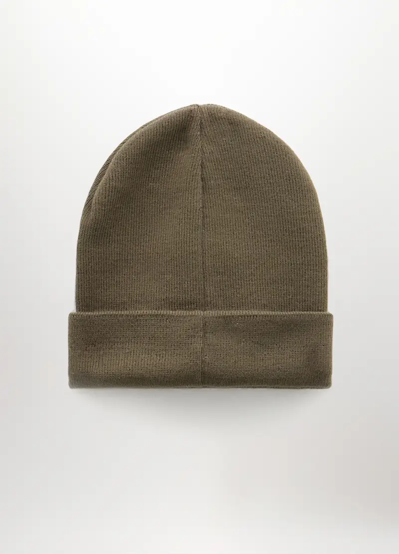 Berretto In Maglia Con Risvolto Uomo, Marrone khaki miniatura 2