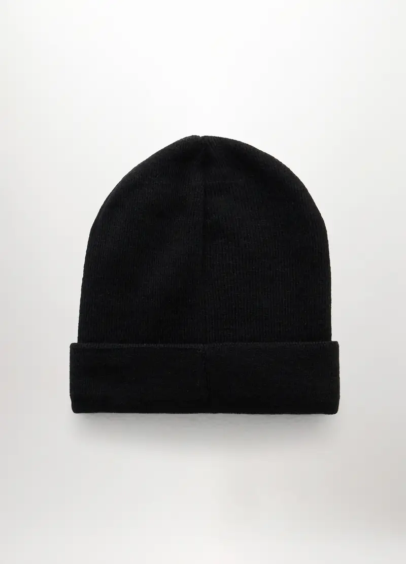Berretto In Maglia Con Risvolto Uomo, Nero miniatura 2