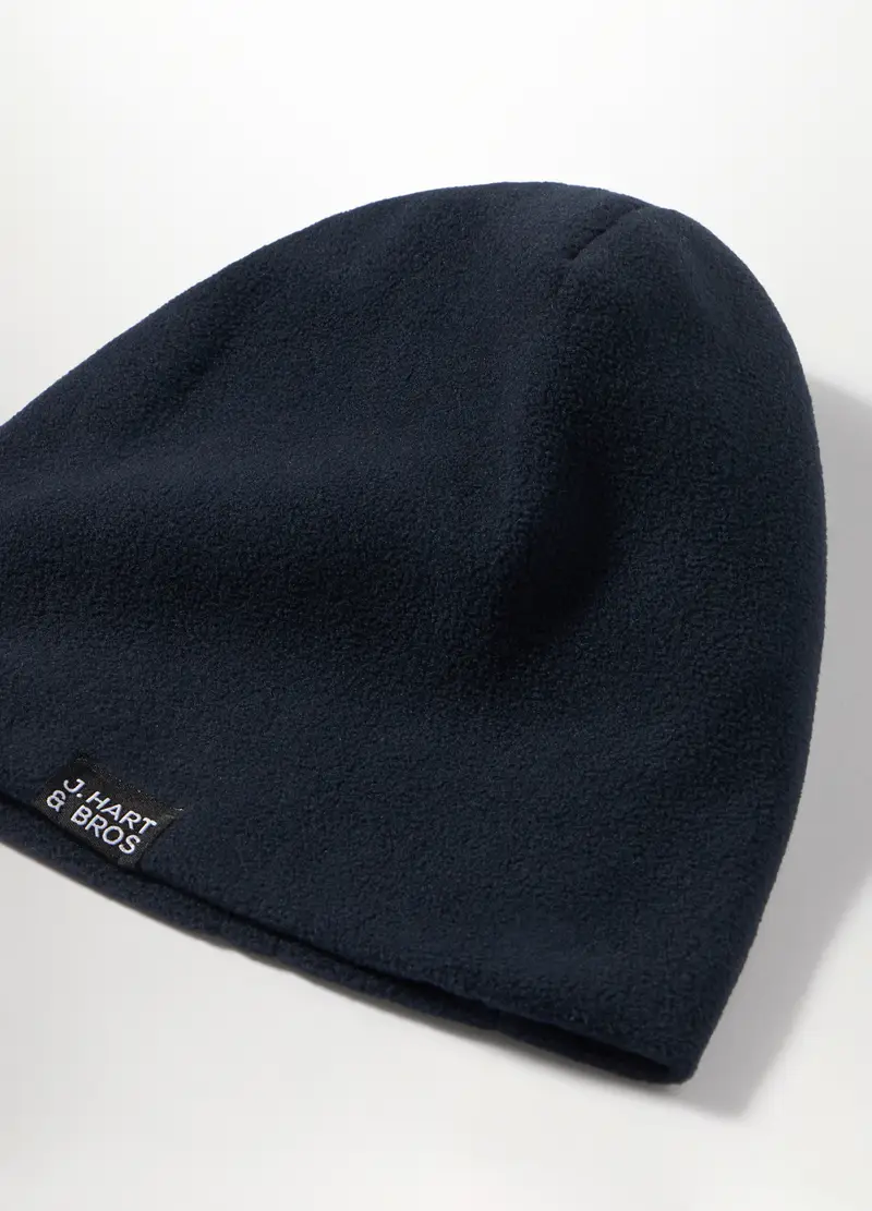 Berretto In Pile Con Logo Uomo, Blu navy miniatura 3