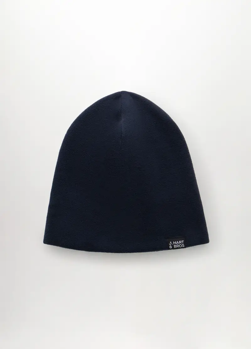 Berretto In Pile Con Logo Uomo, Blu navy