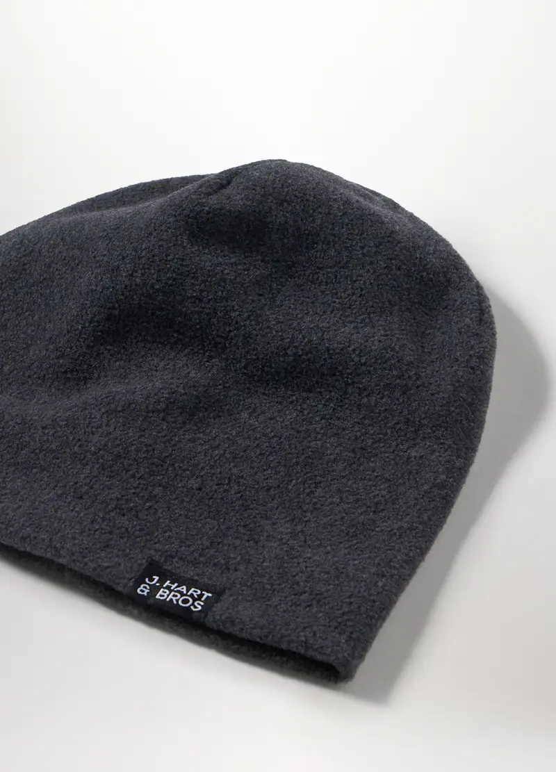Berretto In Pile Con Logo Uomo, Grigio scuro melange miniatura 3