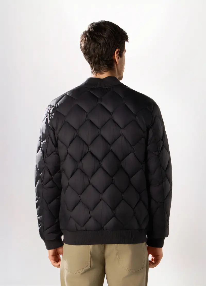 Bomber Imbottito Con Zip Uomo, Nero grafite miniatura 2