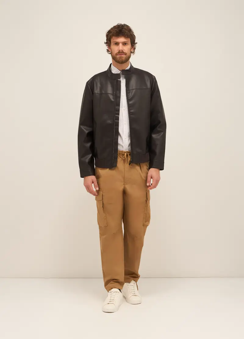 UPIM HB, Bomber In Ecopelle Granata Uomo, Marrone testa di moro, Taglia: XL